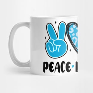 Peace love swim - swimmer design Mug